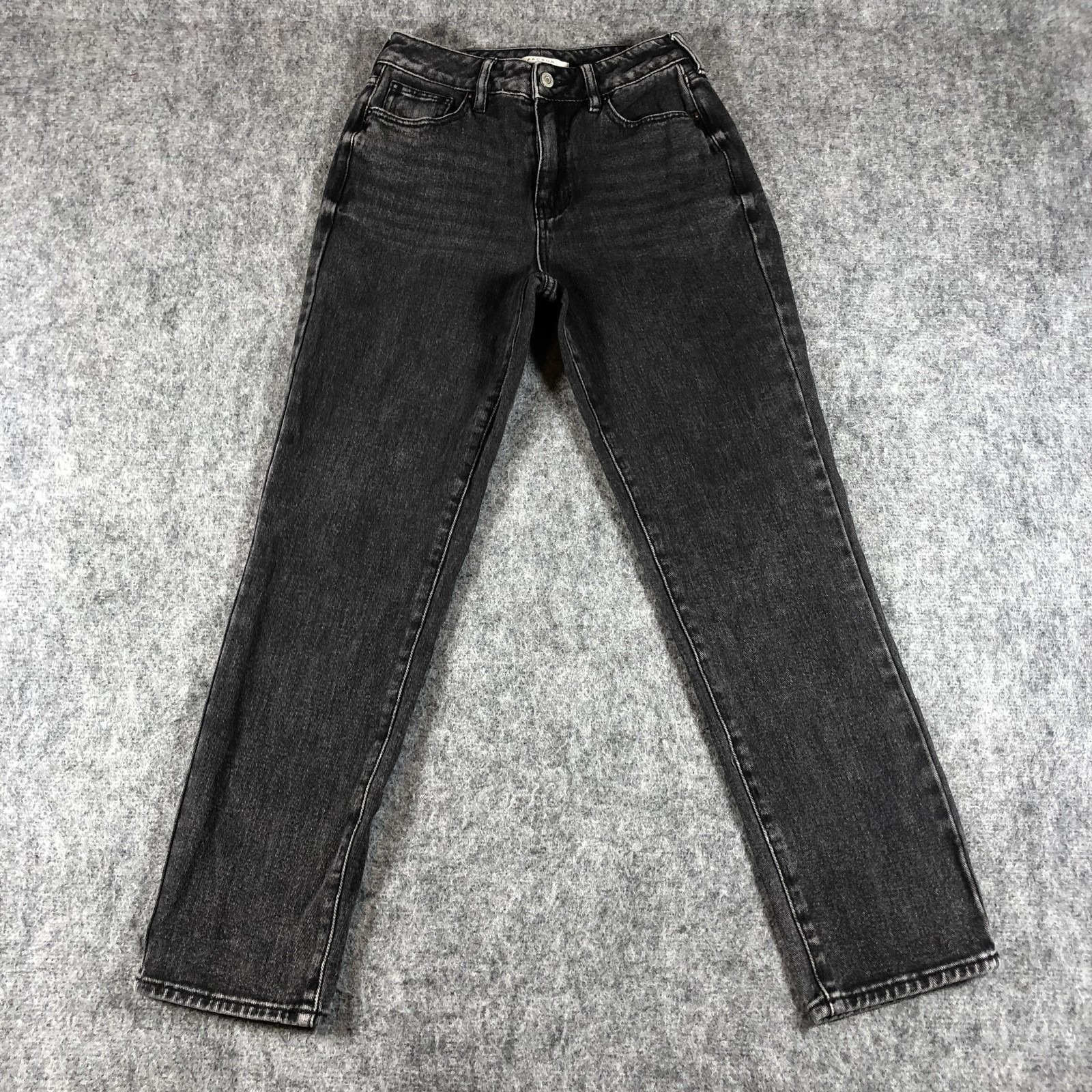 Pacsun Mom Jeans Womens 24 Washed Black High Rise Tapered 100% Cotton Denim